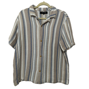 Pacsun Cotton Blend Collared Button Down Short Sleeve Shirt